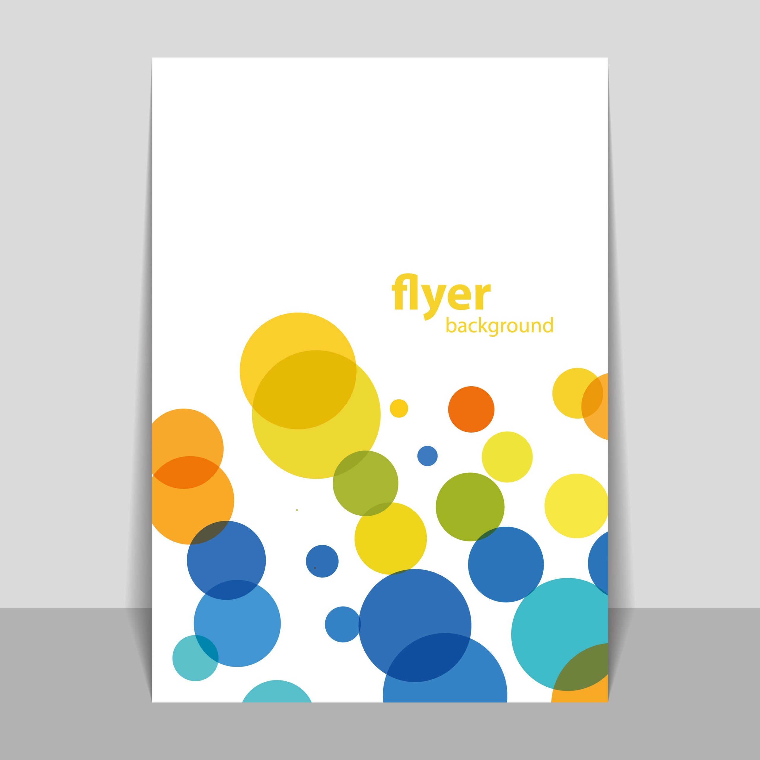 Unique Flyer or Cover Design with Colorful Dots, Rings, Bubbles
